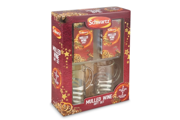 Schwartz Mulled Wine Spices Mulled Wine Sachets And 2 X Glasses