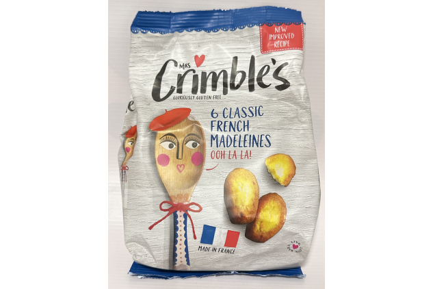 Mrs Crimble’s 6 Classic French Madeleines | Soft & Buttery Sponge Cakes | 180g Pack