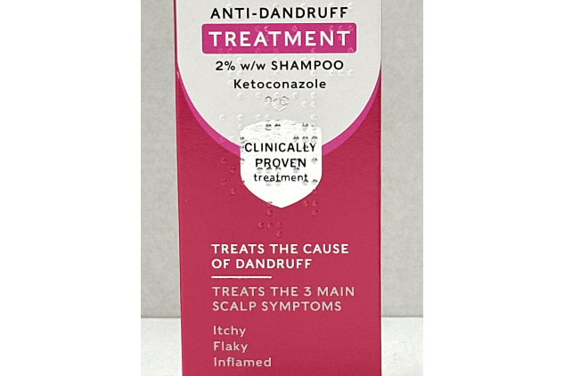 Anti-Dandruff Shampoo | Clinically Proven Treatment for Itchy & Flaky Scalp | Prevents & Controls Dandruff | Contains Ketoconazole | 60ml