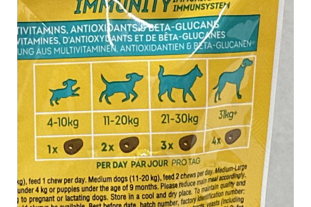 Pedigree Multivitamins for Dogs | Soft Chew Supplements for Immune Support | Chicken Flavour | 30 Chews (180g)