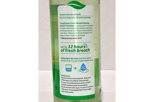 TropiClean Fresh Breath Dog Teeth Cleaning Water Additive | Dental Care & Plaque Removal | 473ml