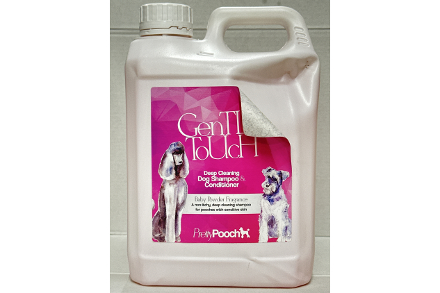 Pretty Pooch Gentle Touch Dog Shampoo & Conditioner - 2 Litres Baby Powder Scent | DENTED TUB SEE PHOTOS