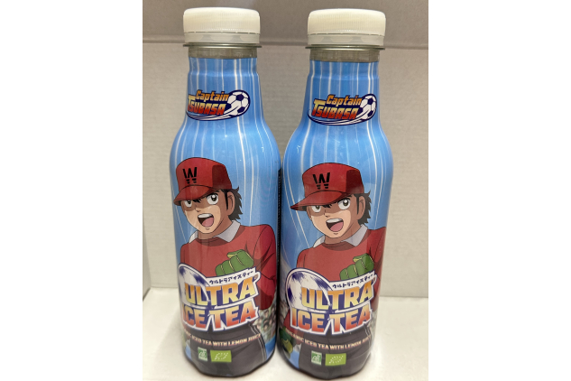 ULTRA ICE TEA Organic Iced Tea - Vegan Black Tea Drink with Captain Tsubasa Character 2 X 500ml