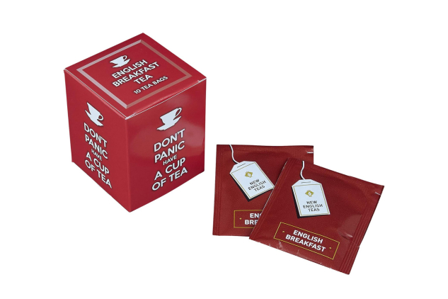 New English Teas Slogans Range Don't Panic and Have A Cup of Tea 10 Teabags Carton