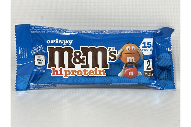 M&M’s Crispy High Protein Bars – Box of 24 (52g Each)