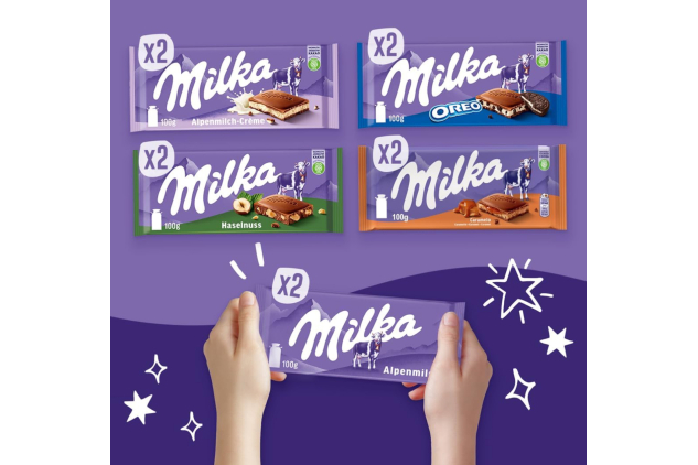 Milka Selection Gift Box – 10 x 100g Assorted Chocolate Bars | OREO, Caramel, Hazelnut & More