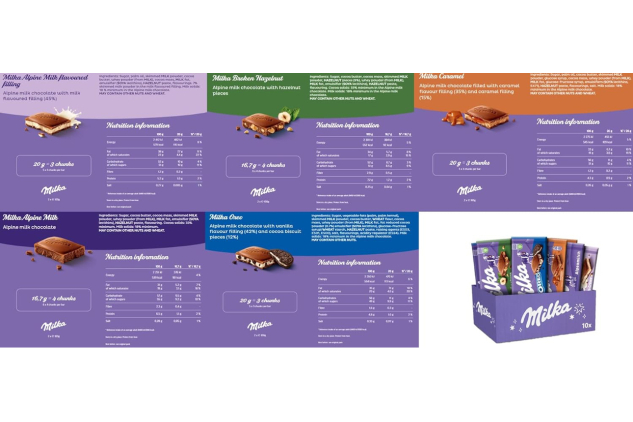 Milka Selection Gift Box – 10 x 100g Assorted Chocolate Bars | OREO, Caramel, Hazelnut & More