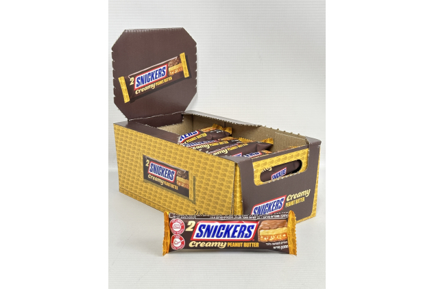 Snickers Creamy Peanut Butter Chocolate Bars – Bulk Box (24 x 36.5g) | Smooth & Nutty Duo Bars