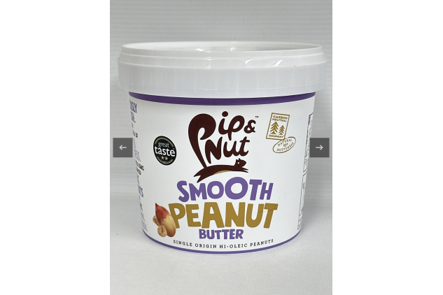 Pip & Nut Smooth Peanut Butter 1kg Natural Palm Oil Free