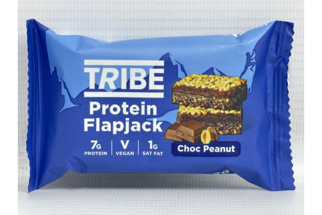 TRIBE 3-Layered Protein Flapjacks – Choc Peanut (12 x 50g) | Vegan, Dairy-Free, Gluten-Free Natural Energy Bars