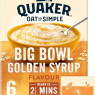 Quaker Oat So Simple Big Bowl – Golden Syrup (6 x 49.6g) | Instant Porridge Sachets