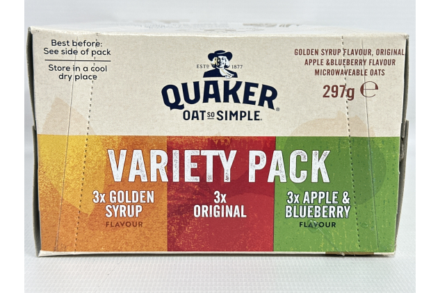 Quaker Oat So Simple Variety Pack – Instant Porridge Sachets (9 Pack) | Quick & Easy Breakfast