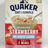 Quaker Oat So Simple Simply Strawberry Porridge | 8 Sachets | Instant Breakfast Porridge