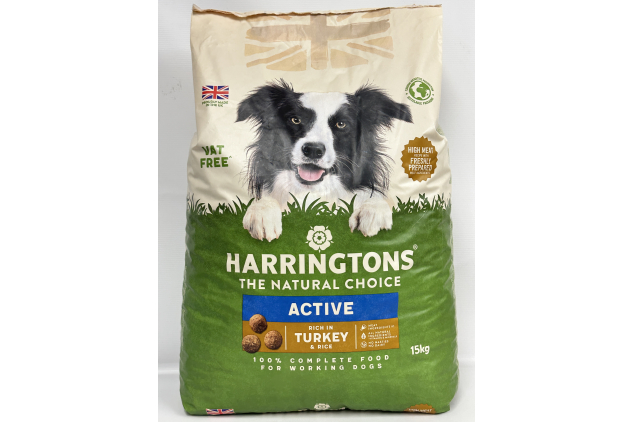 Harringtons Active Worker Complete Turkey & Rice – 15kg | Vat-Free Premium Dog Food