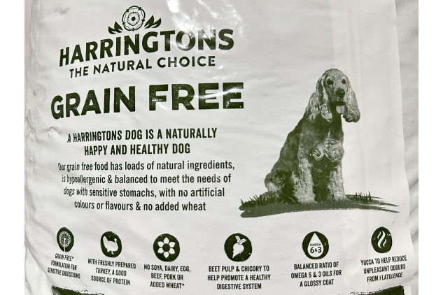 Grain-Free Hypoallergenic TURKEY & Sweet Potato Dog Food 18kg – All-Natural | Harringtons