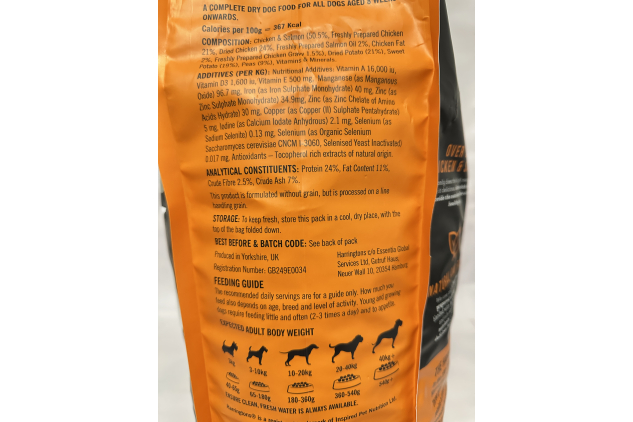 Harringtons Just 6 Grain-Free Hypoallergenic Chicken & Veg Dog Food 12kg – With Fresh Baked Bites