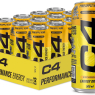 C4 Performance Energy Drink Pineapple Head 500ml (12 Pack) – Sugar-Free, 160mg Caffeine, 1050mg Taurine, Low-Calorie