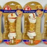 8in1 Triple Flavour Bone Medium | Chewy Dog Bone With Chicken Fillet, Pork Hide & Beef Hide | Long Lasting | 4 Pack