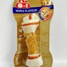 8in1 Triple Flavour Bone Medium | Chewy Dog Bone With Chicken Fillet, Pork Hide & Beef Hide | Long Lasting | 4 Pack