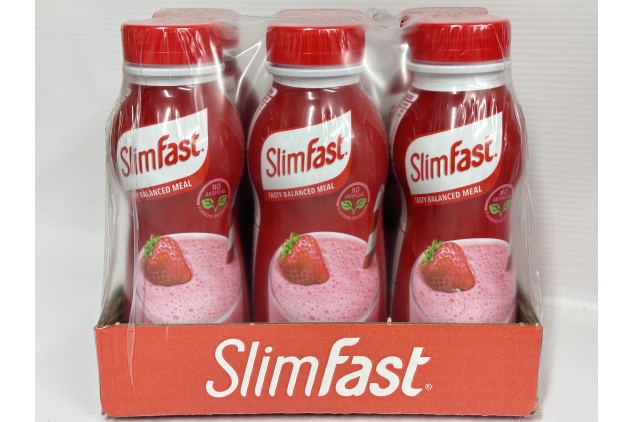 24 X SlimFast Meal Replacement Ready To Drink Shake Strawberry 325ml BB 02/2023 2