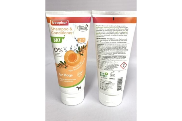 Beaphar Bio 2 in 1 Shampoo  Conditioner 2 X 200ml Parabens silicons Colourant