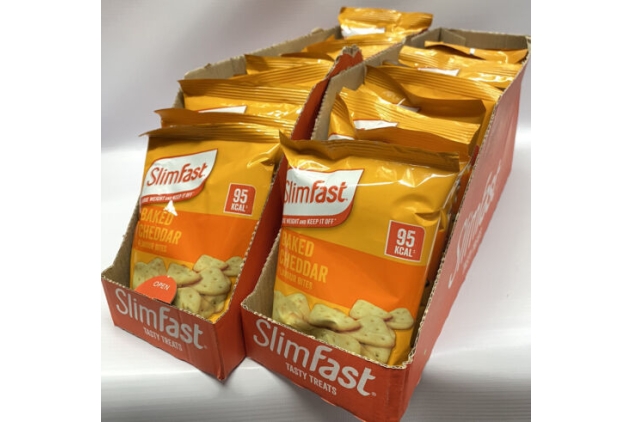 Slimfast Baked Cheddar Flavour Bites Savoury Snack 22g Pack Of 24