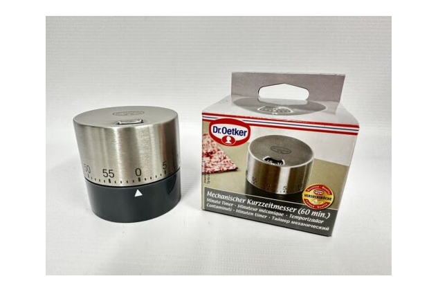 Dr Oetker Kitchen Timer Stainless Steel Minute Timer Upto 60 Minutes Bell Alarm