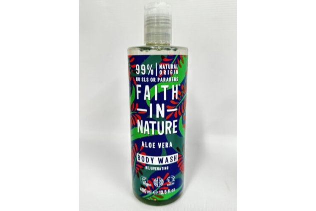 Faith In Nature Natural Aloe Vera Body Wash, Rejuvenating, Vegan 2 X 400ml