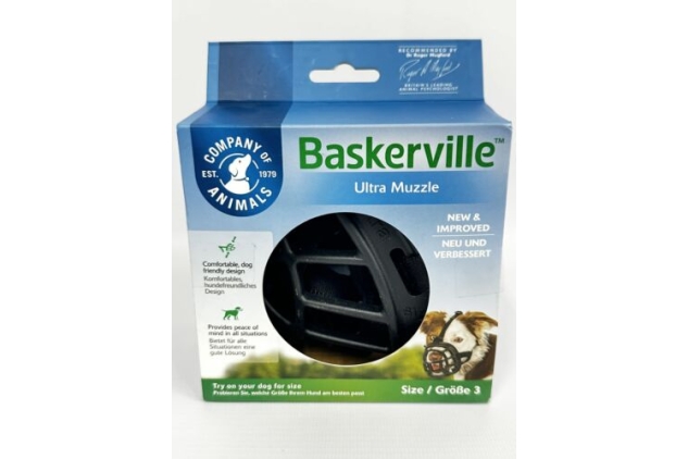 BASKERVILLE ULTRA Training Muzzle, Size 3 For Medium Dogs 28cm