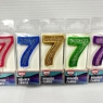 Dr. Oetker Sparkly Number 7 Candle, Pack Of 10 - 5 Different Colours