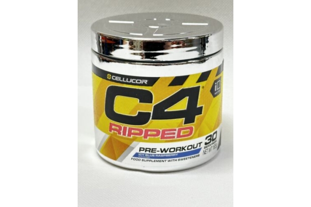 Cellucor C4 Pre Workout Ripped High Energy Icy Blue Raspberry 165G