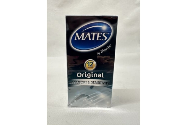 Mates  12 Original Comfort Sensitivity condoms Lubricated, Teat-ended