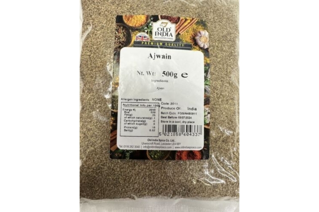 Ajwain Seeds 500g Old India Brand