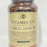 Solgar Vitamin D3 (Cholecalciferol) 1000 IU Tablets Food Supplement 250 Softgels | BBE 30/09/2024