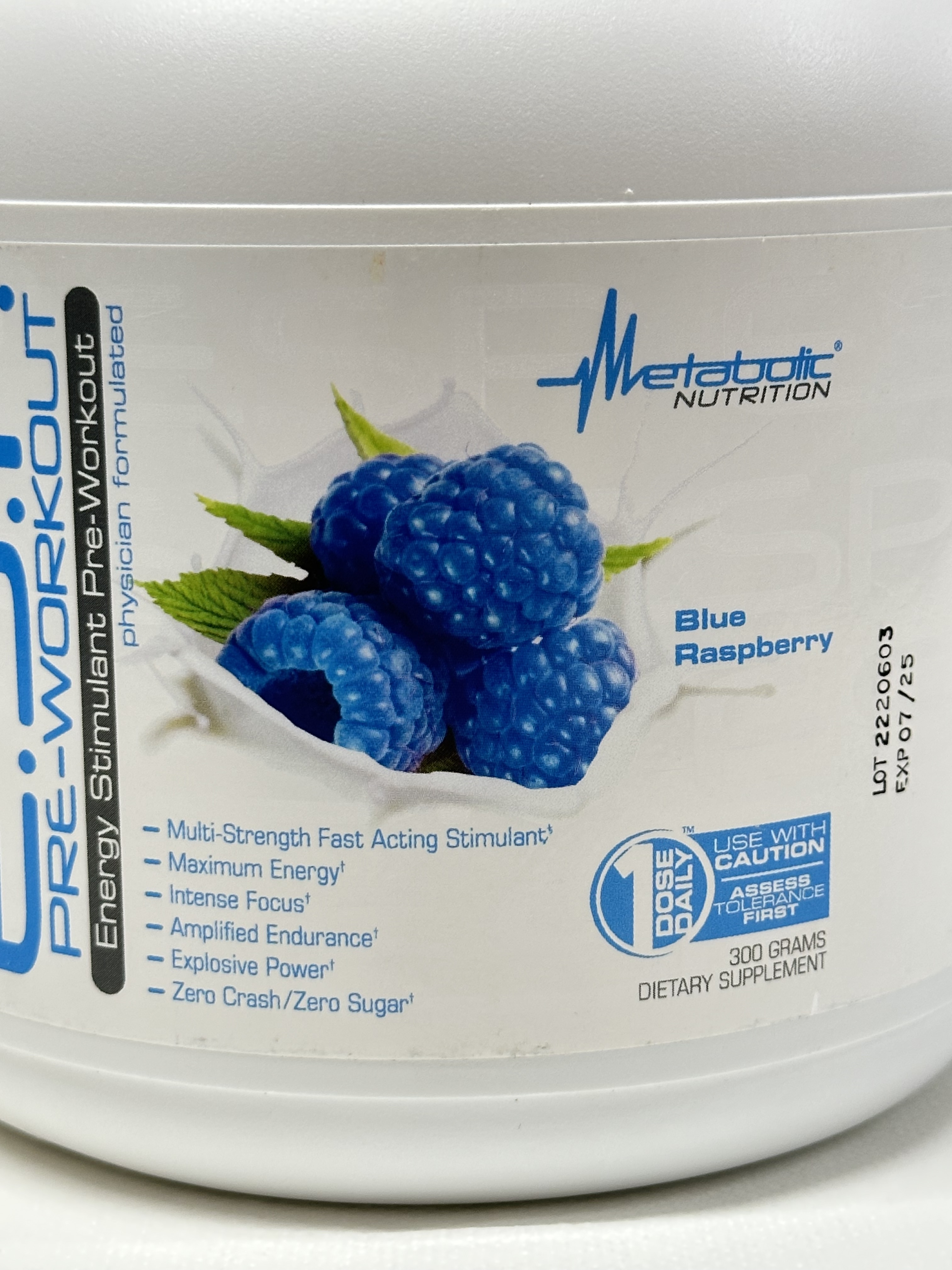 Metabolic Nutrition, ESP Pre-Workout, Blue Raspberry, 300g