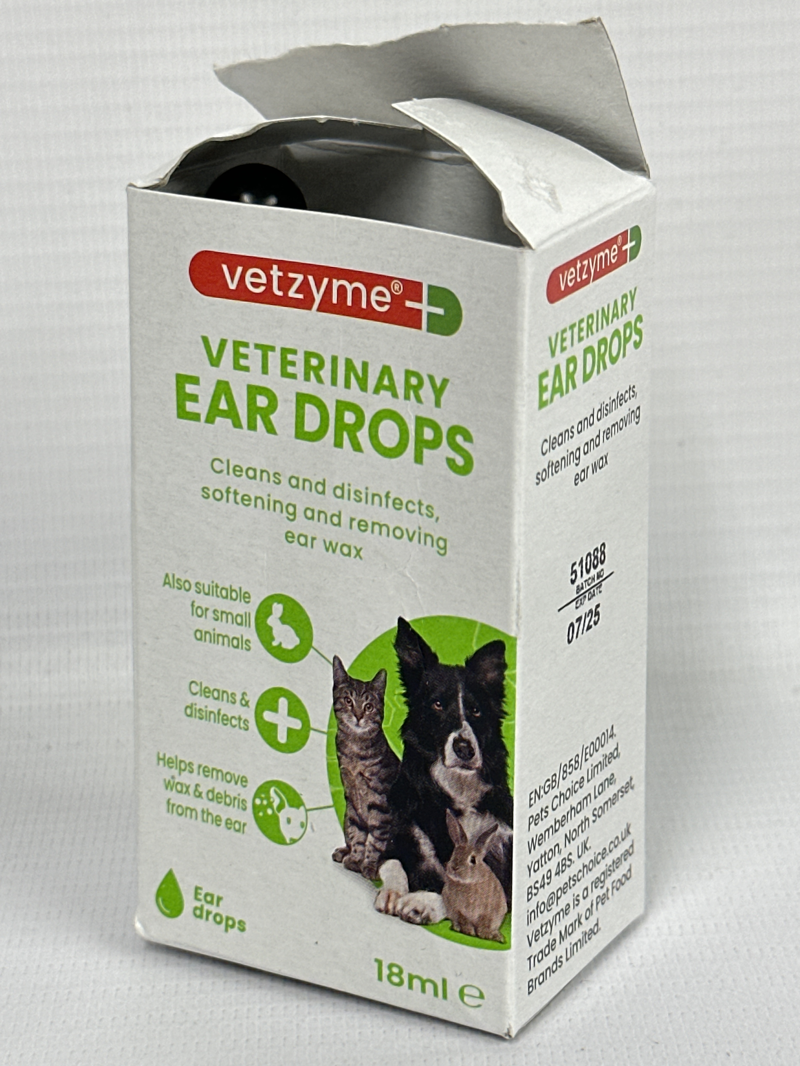 Vetzyme antibacterial ear store drops