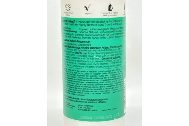 NATURA Lumina Low-Poo Shampoo For Curly Coily Hair 100% Vegan Cruelty Free 300ml