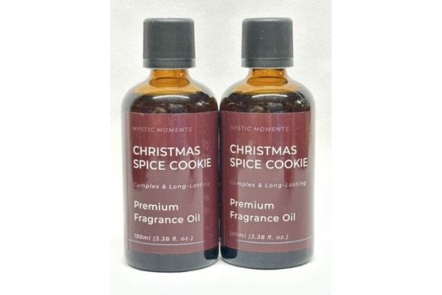 Mystic Moments Christmas Winter Spice Cookie Premium Fragrance Oil 2 X 100ml