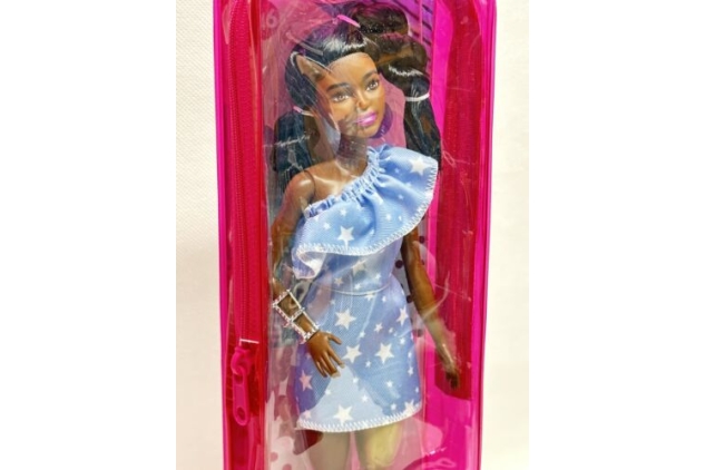 Barbie Fashionistas #146 Black Afro American Doll Twisted Braids Prosthetic Leg