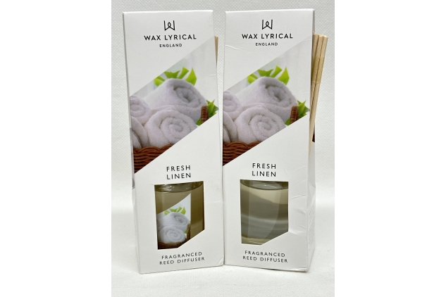 WAX LYRICAL Reed Diffuser 40ml Fresh Linen Fragranced - Pack Of 2