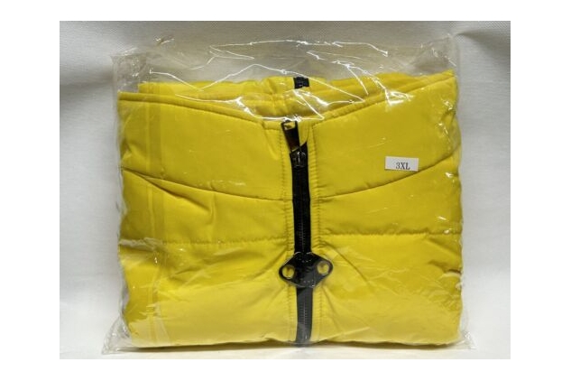 Dog Winter Vest with Cotton Lining, Waterproof Ultra Warm Coat Yellow Size XXXL