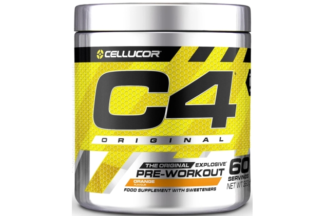 C4 Original Pre-Workout Food Supplement 60 Servings Orange Flavour | Best Before Date 31/05/2024