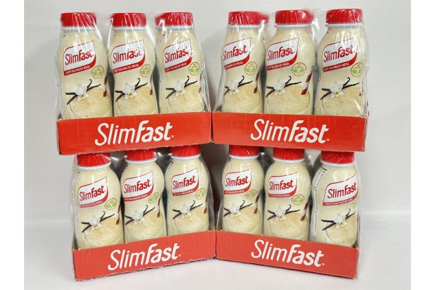 24 X SlimFast Meal Replacement Ready To Drink Shake Strawberry 325ml BB 02/2023 1