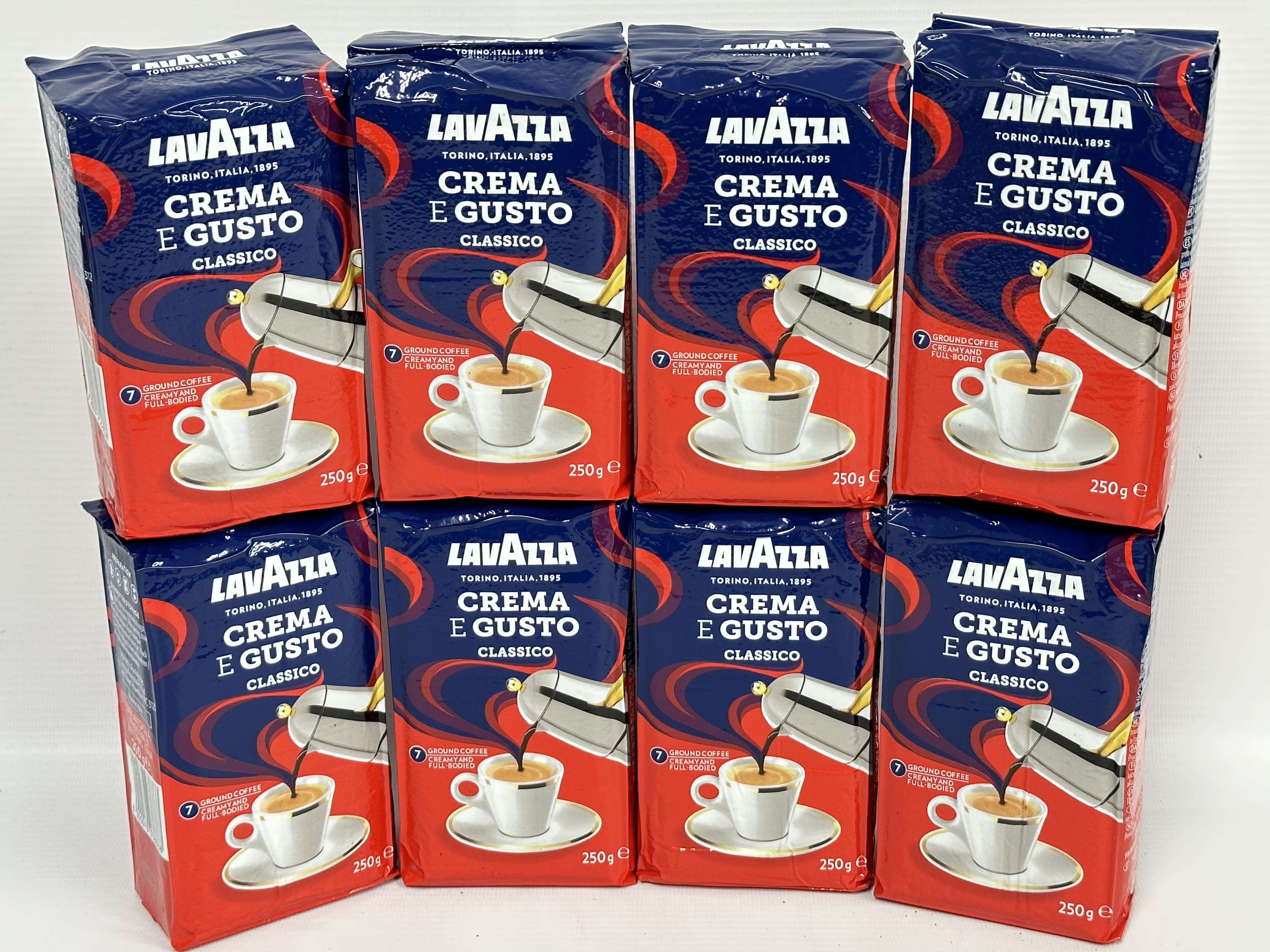 Lavazza Crema E Gusto Classico Ground Italian Coffee Espresso 8 X 250g -  BEST BEFORE 30/08/2023