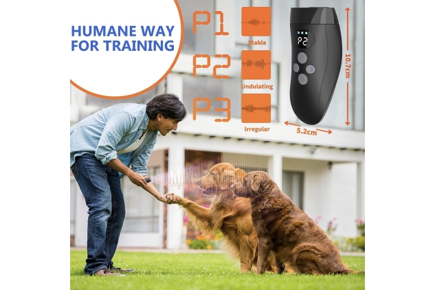 Anti Barking Device, Ultrasonic Dog Deterrent Devices, Automatic Stop Barking, Rechargeable Bark Device with LED Light, Pet Gentle Bark Deterrent Devices for Large Medium Small Dog