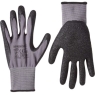 Latex-Coated Work Gloves, Nylon Liner Fibre, Grey, Size 10, XL, 12 Pairs