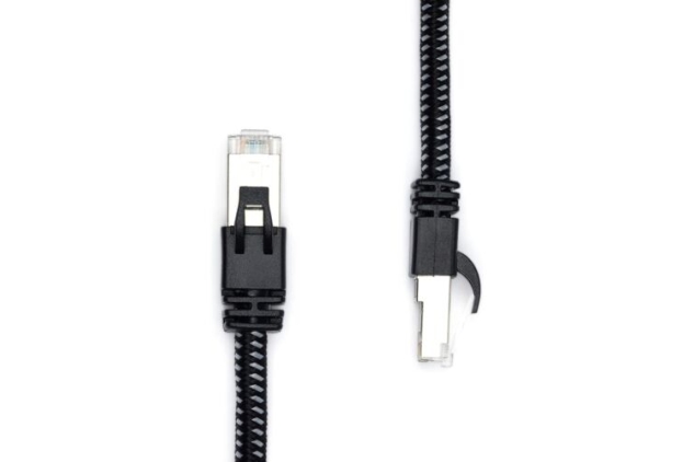 Braided RJ45 Cat-7 Gigabit Ethernet Patch Internet Cable – 3 metres (Pack of 2)