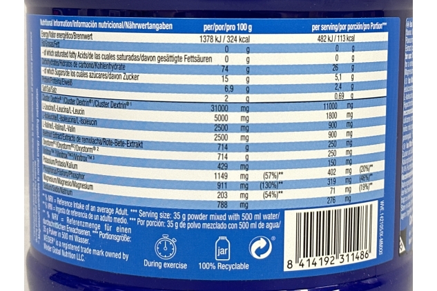 Victory Endurance Iso Nitro Energy+ (500g) Blood Orange Flavour. Isotonic Drink with Advanced Carbohydrate Source, Electrolytes | BEST BEFORE DATE 30/11/2023