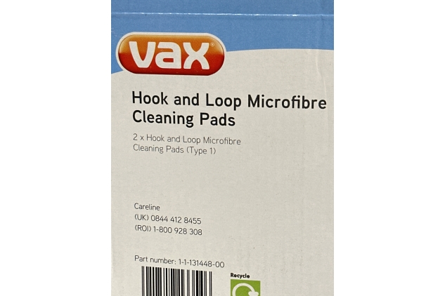 Vax Genuine S86-SF-B S86-SF-C S86-SF-P S86-SF-T Steam Cleaner Mop Hook and Loop Microfibre Cleaning Pad Covers (Pack of 2)