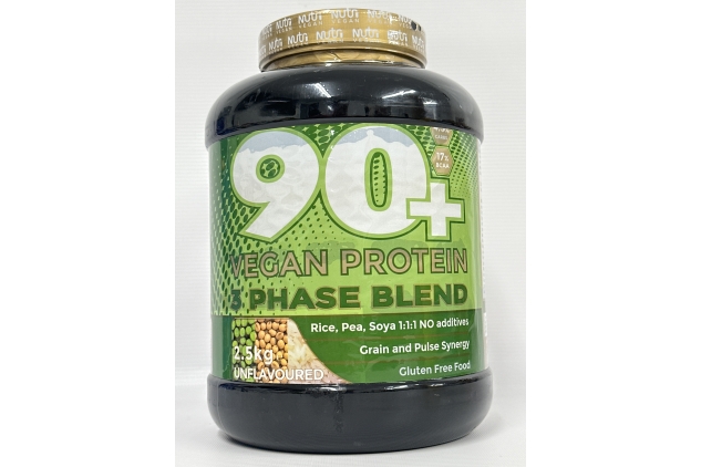 Nutri 90+ Protein Vegan Unflavoured 2.5kg - 3 Phase Blend